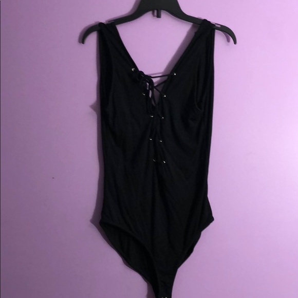 Black tank top bodysuit women’s size small - Picture 1 of 6